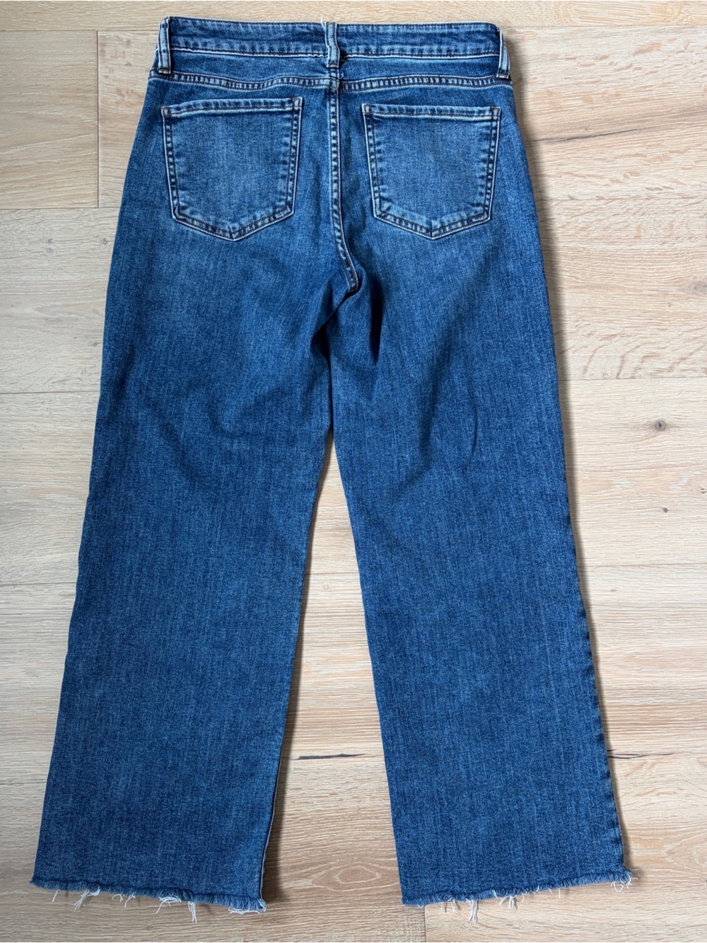 KUT From The Kloth Women’s Size 4 Cropped Wide Leg Jeans Raw Hem Blue Denim*I15 - Picture 2 of 3